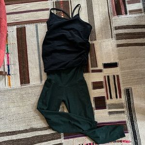 beyond yoga maternity leggings and beyond yoga maternity tank top. set